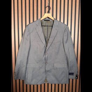 BraveMan Suit 38R Men Gray Tan 2-Button Sport Suit Jacket Classic Fit